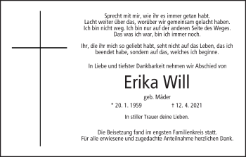 Anzeige von Erika Will von MGO