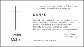 Anzeige von Gretel Müller von MGO