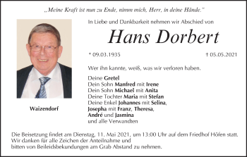 Anzeige von Hans Dorbert von MGO