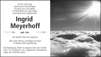 Anzeige von Ingrid Meyerhoff von MGO