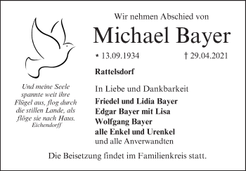 Anzeige von Michael Bayer von MGO