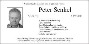 Anzeige von Peter Senkel von MGO