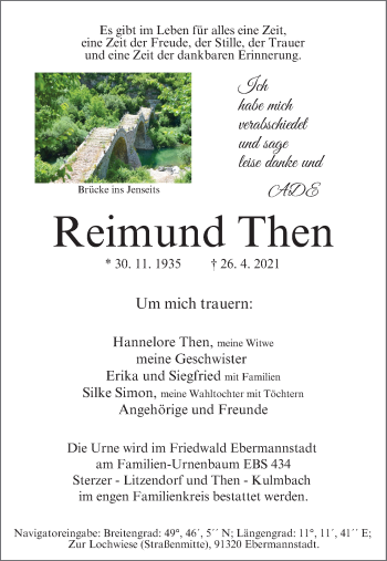Anzeige von Reimund Then von MGO