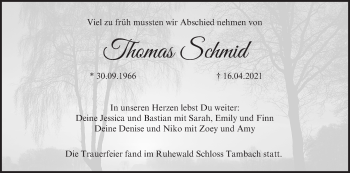 Anzeige von Thomas Schmid von MGO