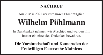 Anzeige von Wilhelm Pöhlmann von MGO