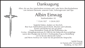 Anzeige von Albin Einwag von MGO