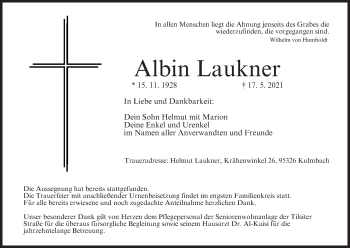 Anzeige von Albin Laukner von MGO