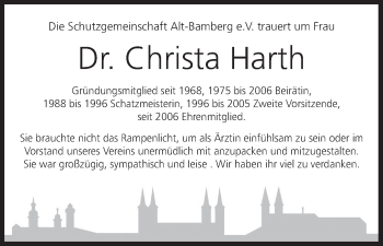 Anzeige von Christa Harth von MGO