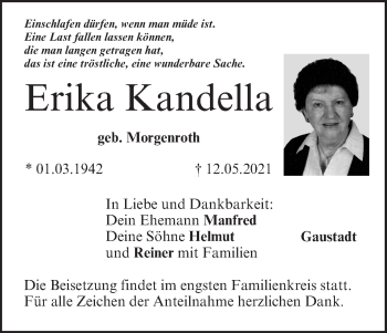 Anzeige von Erika Kandella von MGO