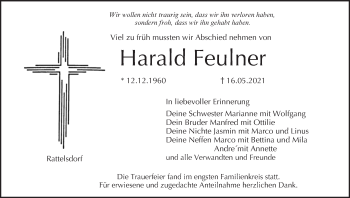 Anzeige von Harald Feulner von MGO