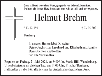 Anzeige von Helmut Brehm von MGO