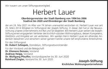 Anzeige von Herbert Lauer von MGO