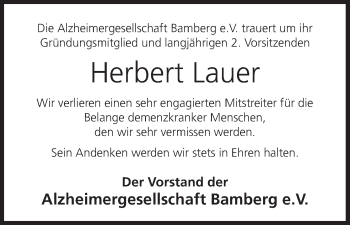 Anzeige von Herbert Lauer von MGO