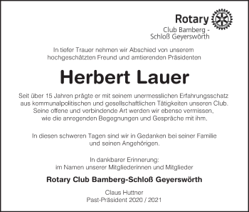 Anzeige von Herbert Lauer von MGO