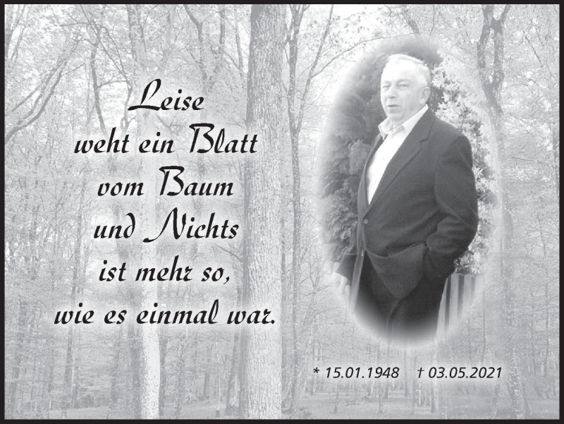  Traueranzeige für In Gedenken  vom 22.05.2021 aus MGO