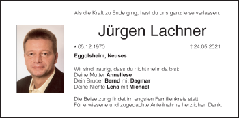 Anzeige von Jürgen Lachner von MGO