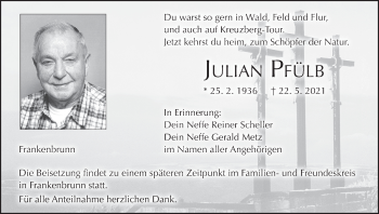 Anzeige von Julian Pfülb von MGO