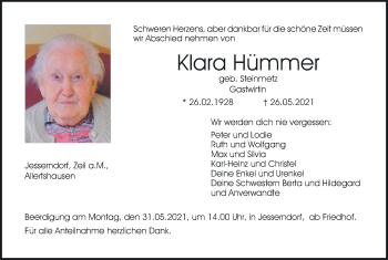 Anzeige von Klara Hümmer von MGO