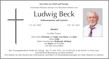 Anzeige von Ludwig Beck von MGO