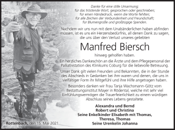 Anzeige von Manfred Biersch von MGO