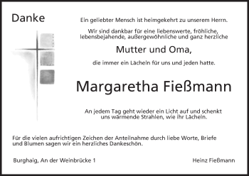 Anzeige von Margaretha Fießmann von MGO