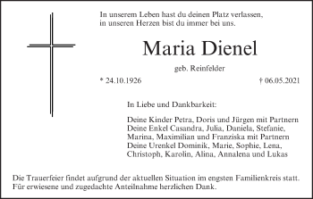 Anzeige von Maria Dienel von MGO