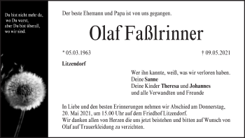 Anzeige von Olaf Faßlrinner von MGO