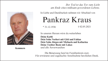 Anzeige von Pankraz Kraus von MGO