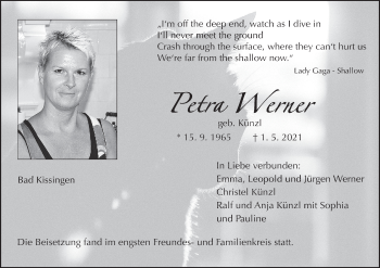 Anzeige von Petra Werner von MGO