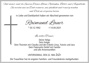 Anzeige von Raimund Lauer von MGO