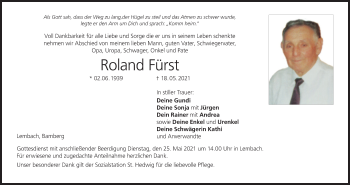 Anzeige von Roland Fürst von MGO