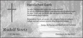 Anzeige von Rudolf Stretz von MGO