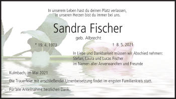 Anzeige von Sandra Fischer von MGO