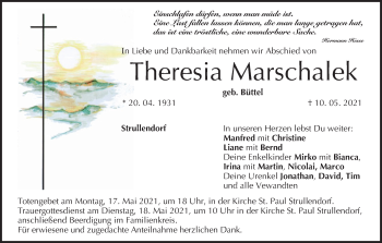 Anzeige von Theresia Marschalek von MGO