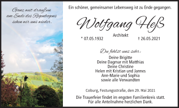 Anzeige von Wolfgang Heß von MGO