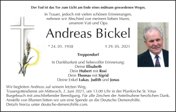 Anzeige von Andreas Bickel von MGO