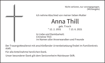 Anzeige von Anna Thill von MGO