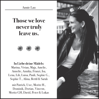 Anzeige von Annie Lau von MGO