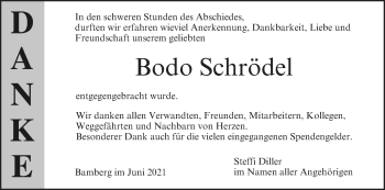 Anzeige von Bodo Schrödel von MGO
