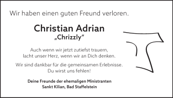 Anzeige von Christian Adrian von MGO