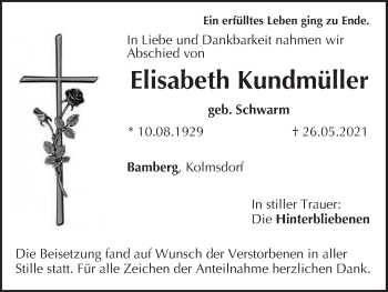 Anzeige von Elisabeth Kundmüller von MGO