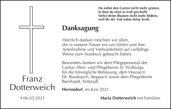 Anzeige von Franz Dotterweich von MGO