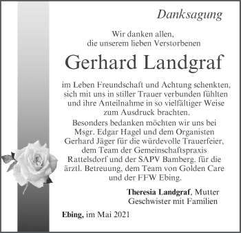 Anzeige von Gerhard Landgraf von MGO