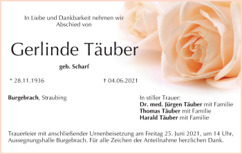 Anzeige von Gerlinde Täuber von MGO