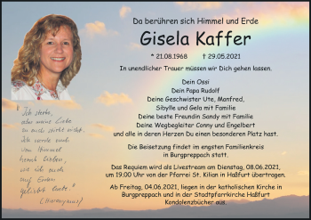 Anzeige von Gisela Kaffer von MGO