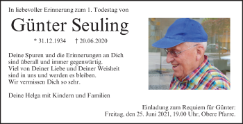 Anzeige von Günter Seuling von MGO