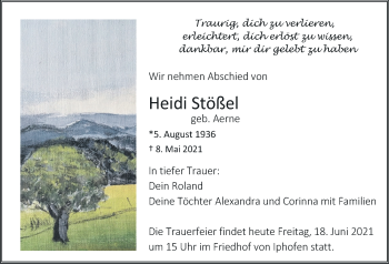 Anzeige von Heidi Stößel von MGO