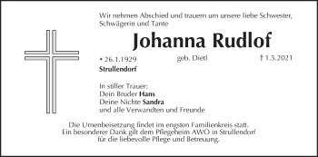 Anzeige von Johanna Rudlof von MGO