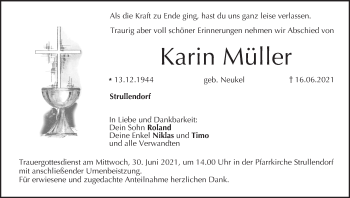 Anzeige von Karin Müller von MGO
