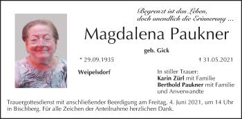 Anzeige von Magdalena Paukner von MGO